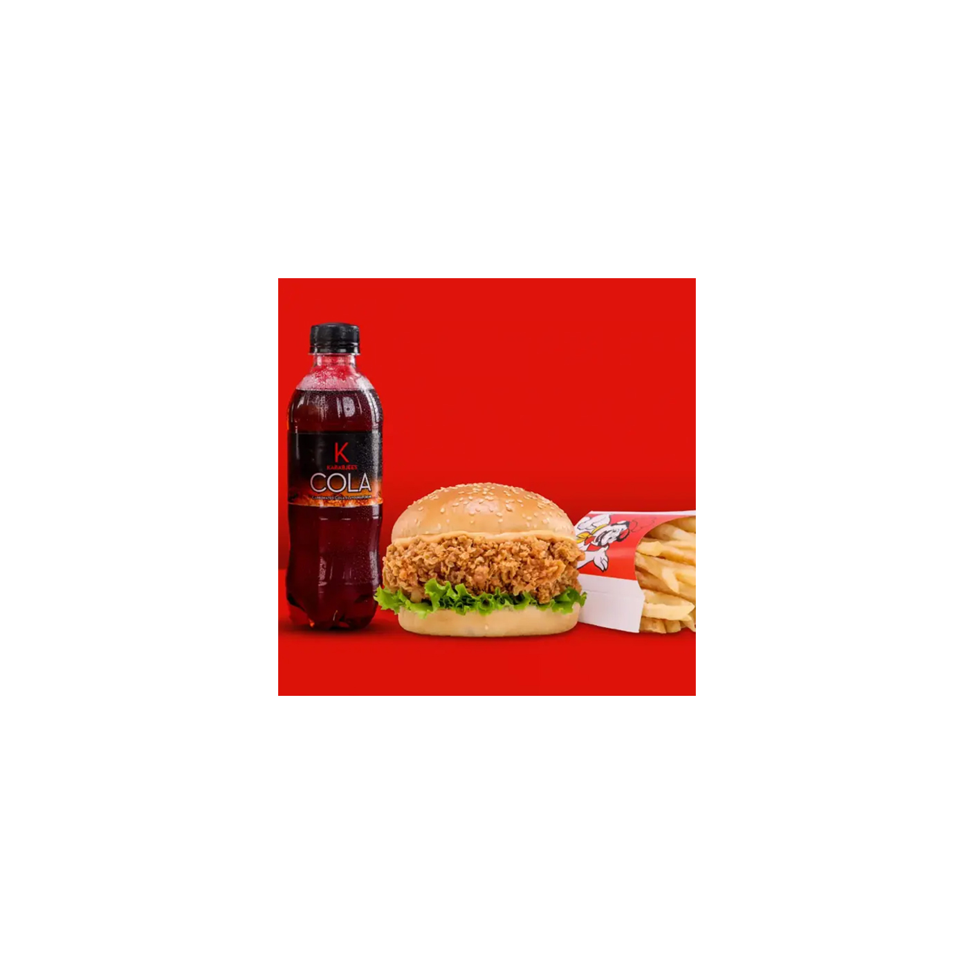 SIRACHA BURGER + FRIES + DRINK